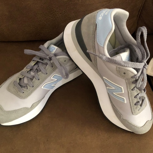 New Balance 515H platform sneakers, size 10, light blue/gray, like new! - Picture 3 of 8